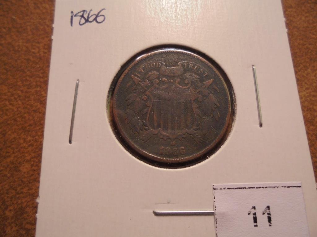 1866 US TWO CENT PIECE (1 of 2)