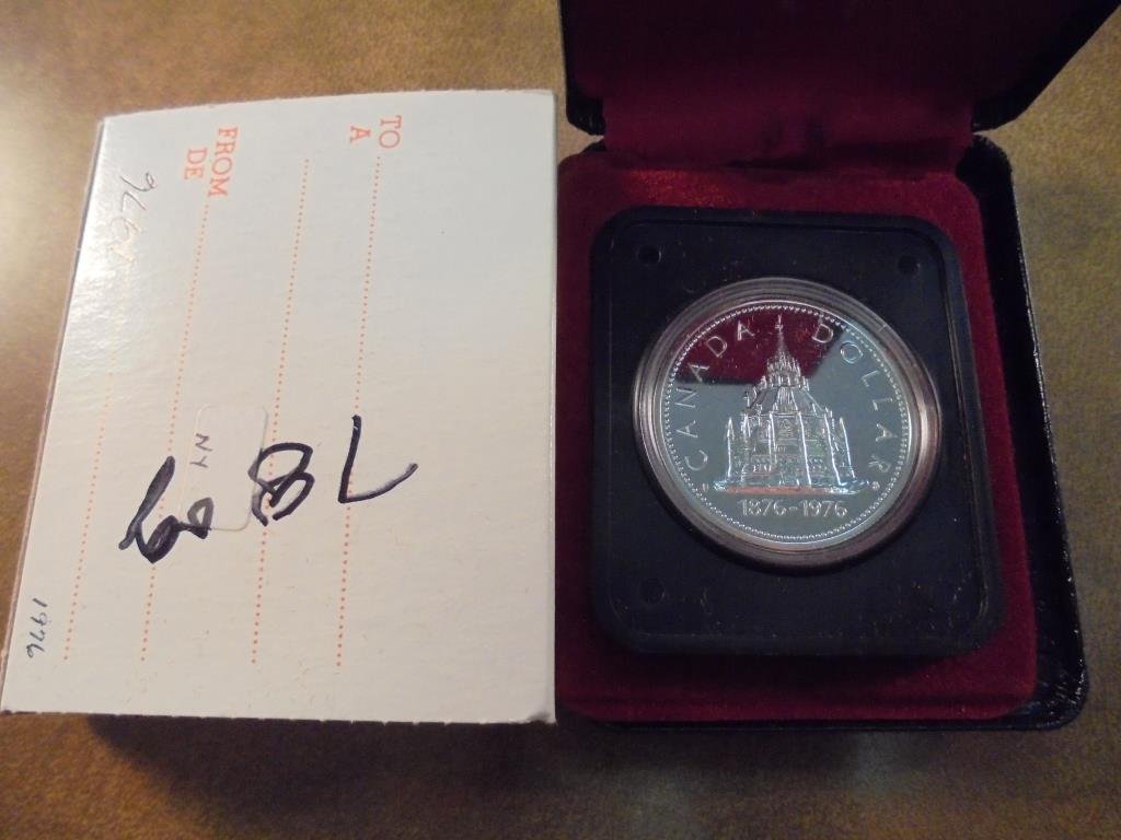 1976 CANADA PARLIAMENT LIBRARY SILVER DOLLAR PF .3750 (1 of 2)