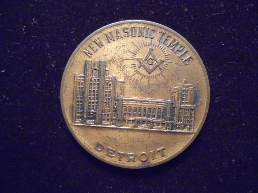 1922 MASONIC TEMPLE DETROIT, MICHIGAN CORNER STONE (1 of 2)