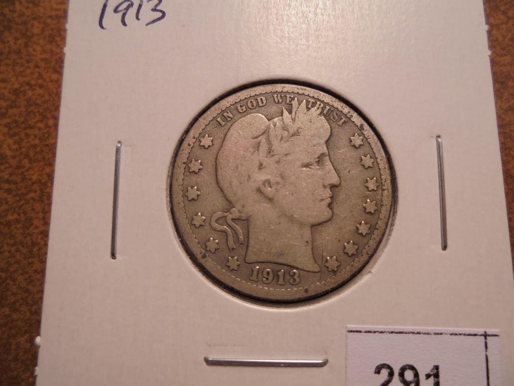 1913 BARBER QUARTER VERY GOOD (1 of 2)