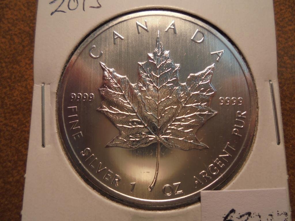 2013 CANADA SILVER $5 MAPLE LEAF (PF LIKE) (1 of 2)