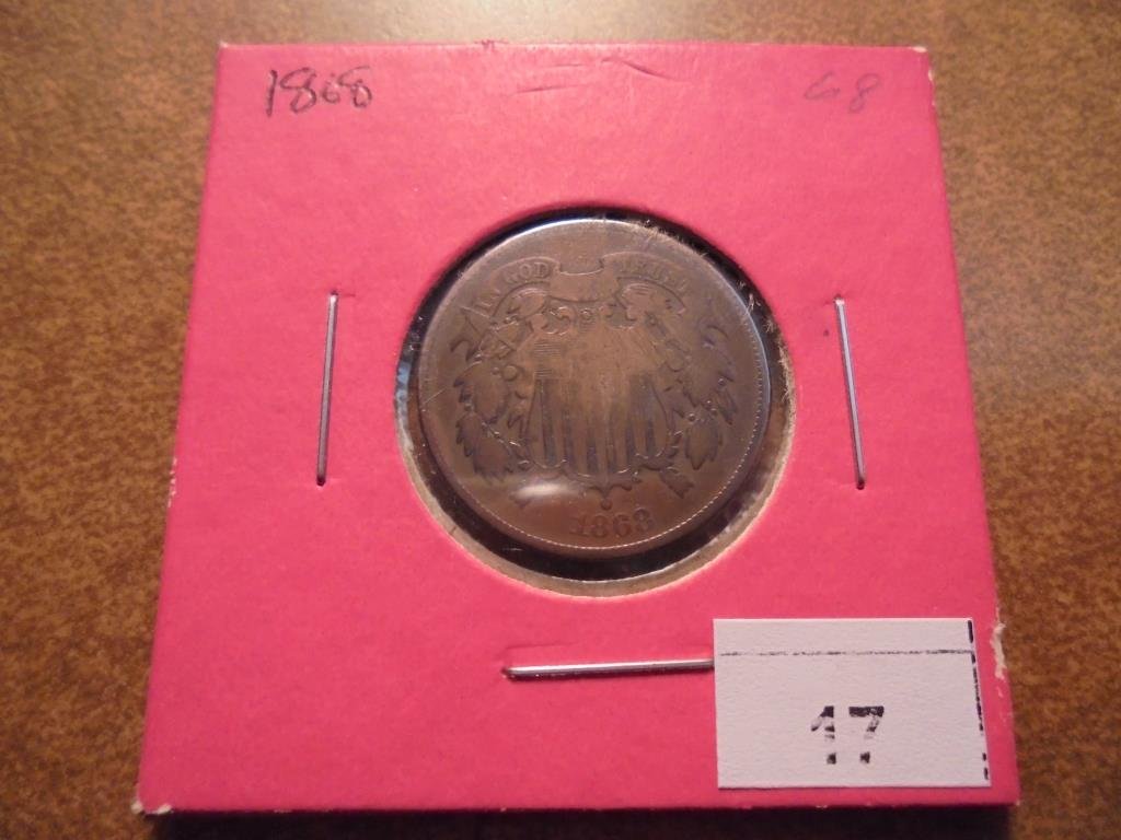 1868 US TWO CENT PIECE (1 of 2)