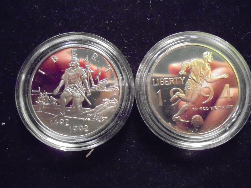 1992-S COLUMBUS & 1994-P OLYMPIC HALF DOLLARS PROOF (1 of 2)