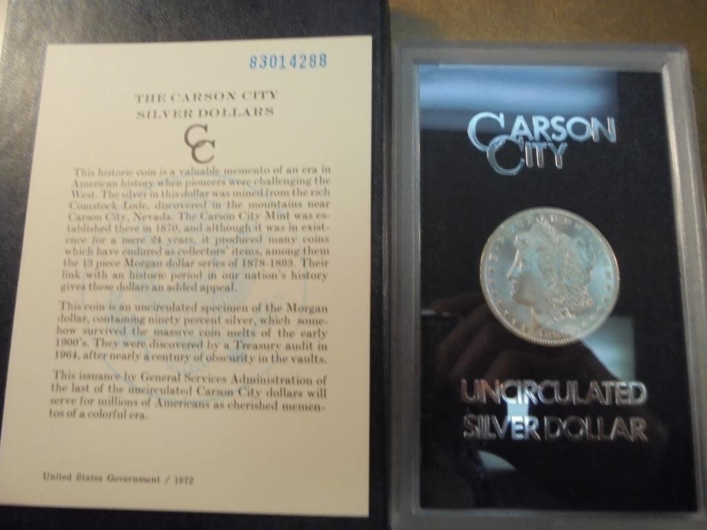 1883 -CC GSA MORGAN SILVER DOLLAR (UNC) WITH ORIGINAL (1 of 2)