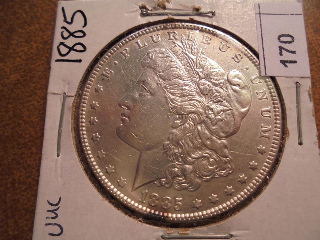 1885 MORGAN SILVER DOLLAR UNC (1 of 2)