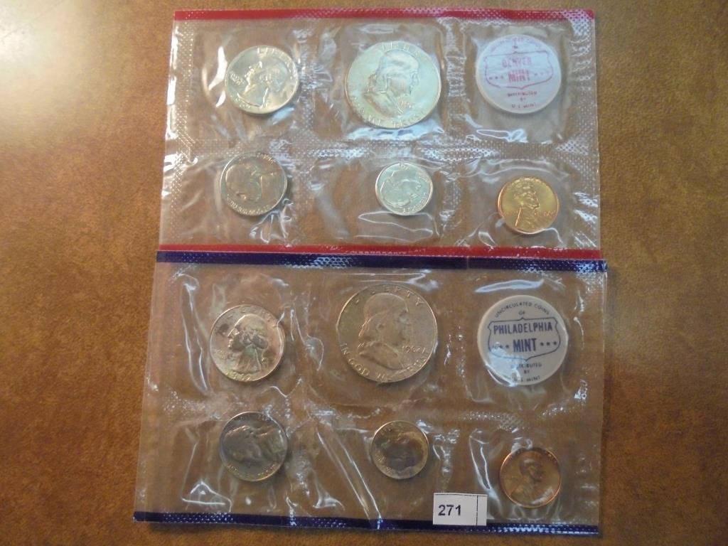 1962 SILVER US MINT SET (UNC) P/D WITH NO ENVELOPE WITH (1 of 2)