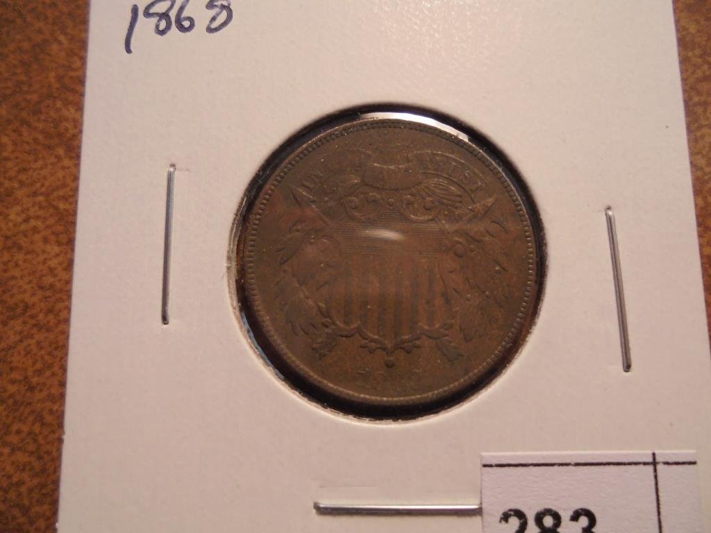 1868 US TWO CENT PIECE (1 of 2)