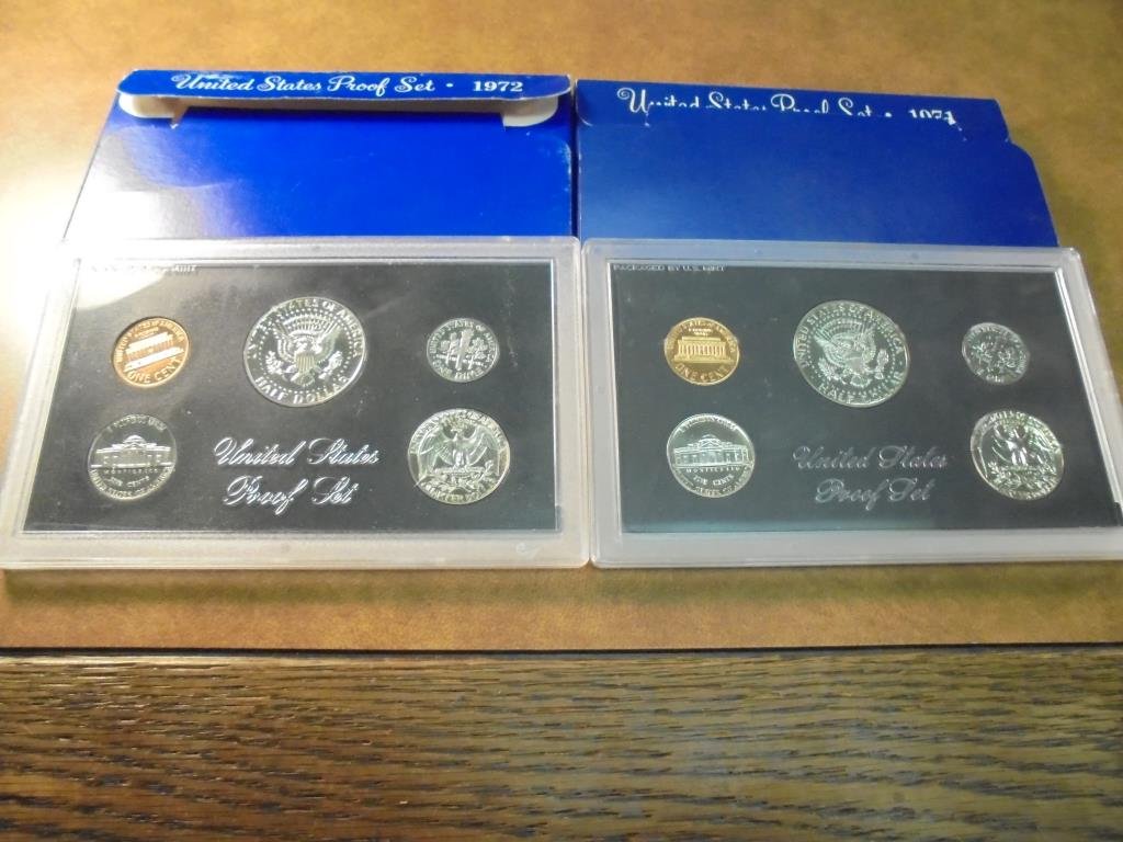 1971 & 1972 US PROOF SETS (WITH BOXES) (1 of 2)