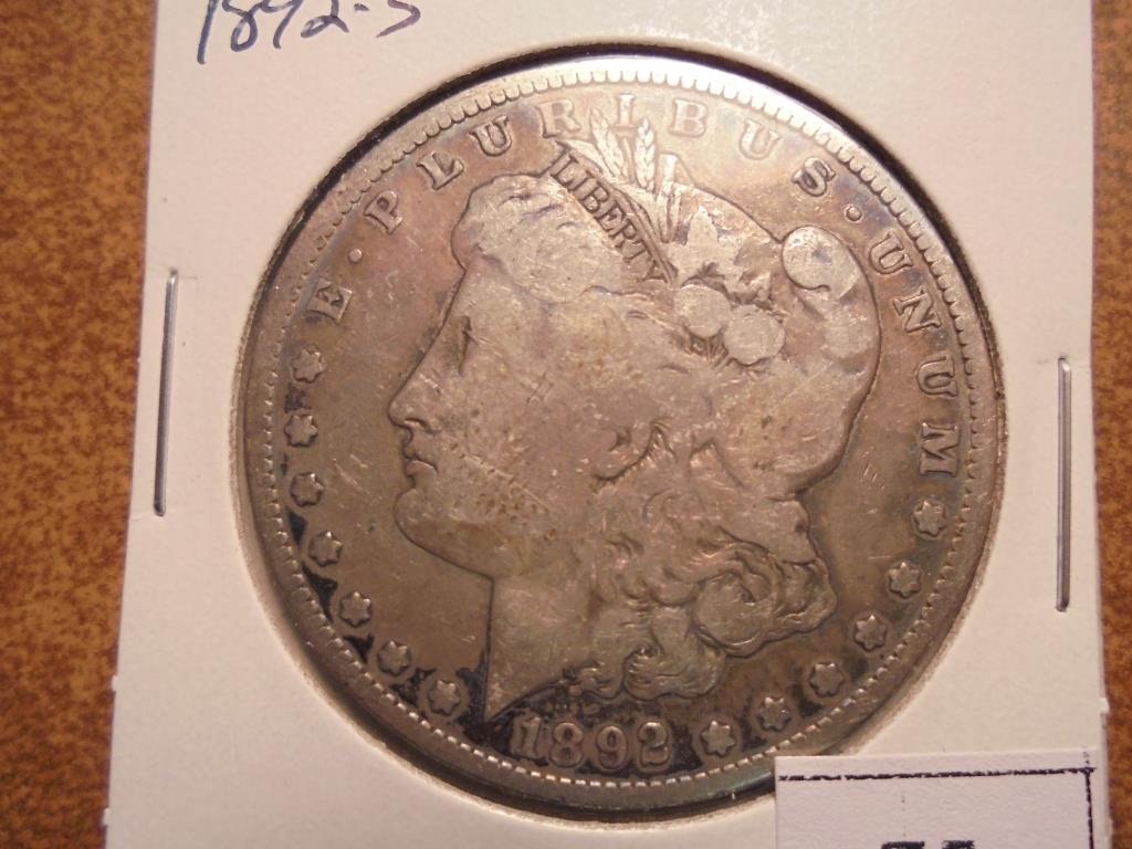 1892-S MORGAN SILVER DOLLAR BETTER DATE (1 of 2)