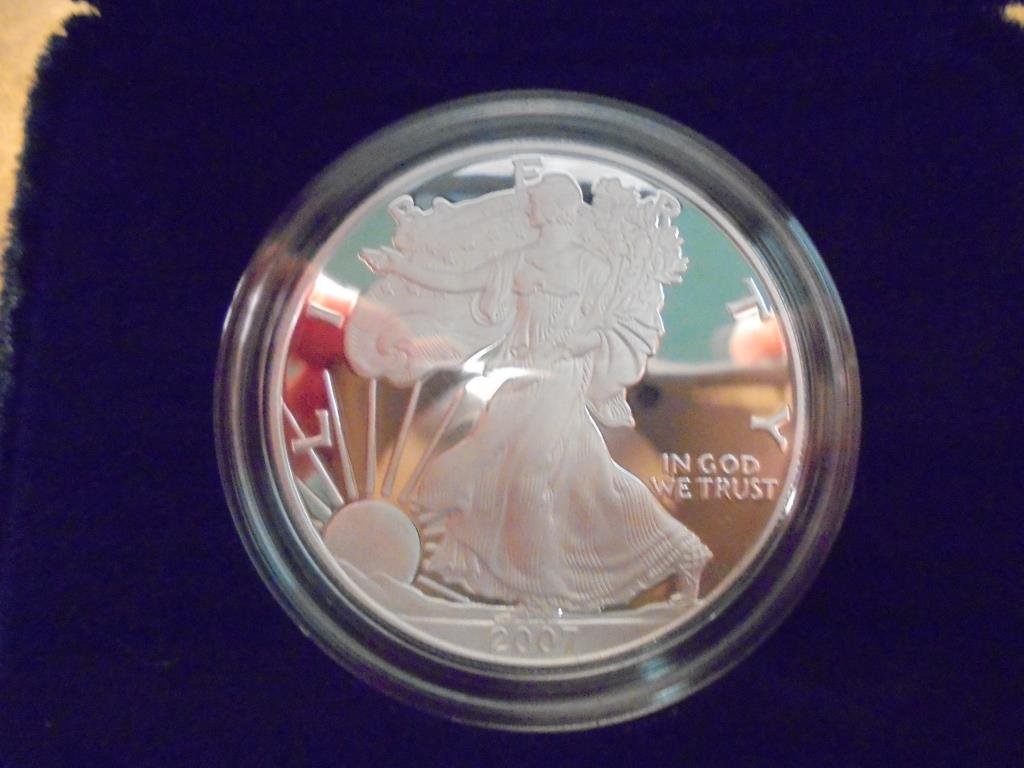 2007-W PROOF AMERICAN SILVER EAGLE ORIGINAL US MINT (1 of 2)