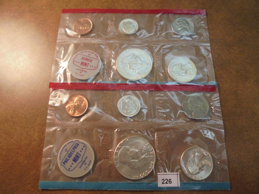 1963 SILVER US MINT SET (UNC) P/D WITH NO ENVELOPE (1 of 2)