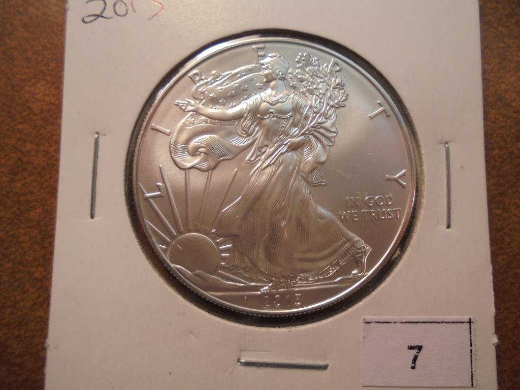 2013 AMERICAN SILVER EAGLE UNC (1 of 2)