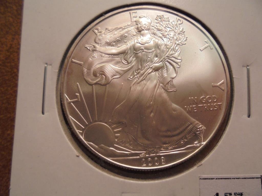 2008 AMERICAN SILVER EAGLE UNC (1 of 2)
