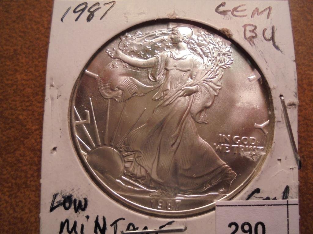 1987 AMERICAN SILVER EAGLE UNC (1 of 2)