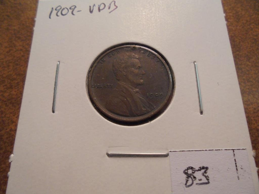1909-VDB LINCOLN CENT EXTRA FINE (1 of 2)