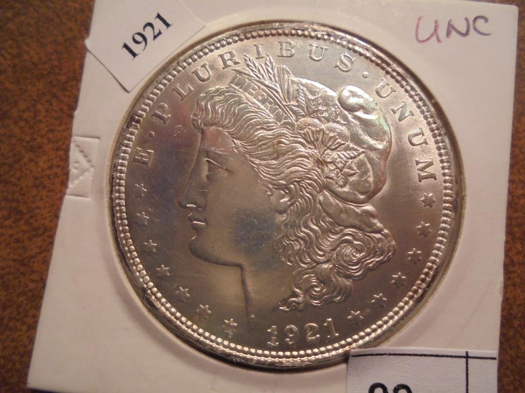1921 MORGAN SILVER DOLLAR UNC NICE COIN (1 of 2)