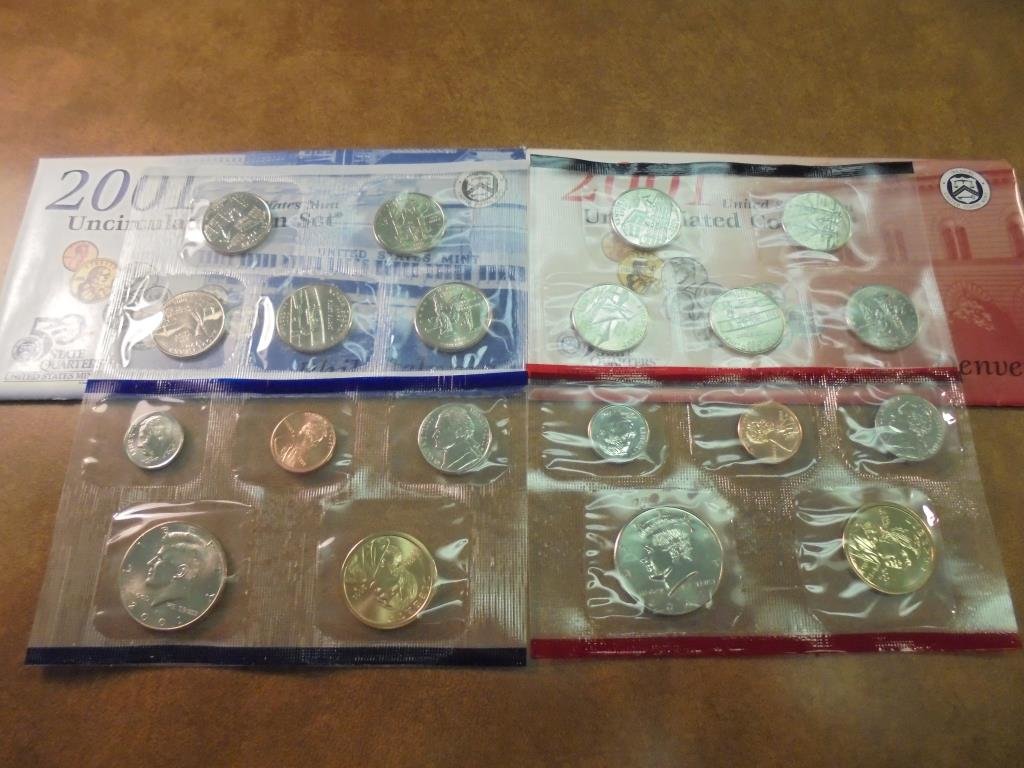 2001 US MINT SET (UNC) P/D (WITH ENVELOPE) (1 of 2)