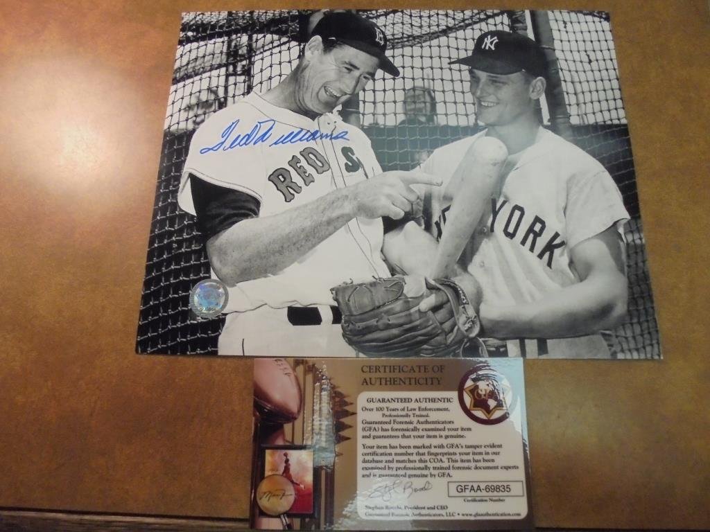 8X10 AUTOGRAPHED PICTURE OF TED WILLIAMS WITH (1 of 2)