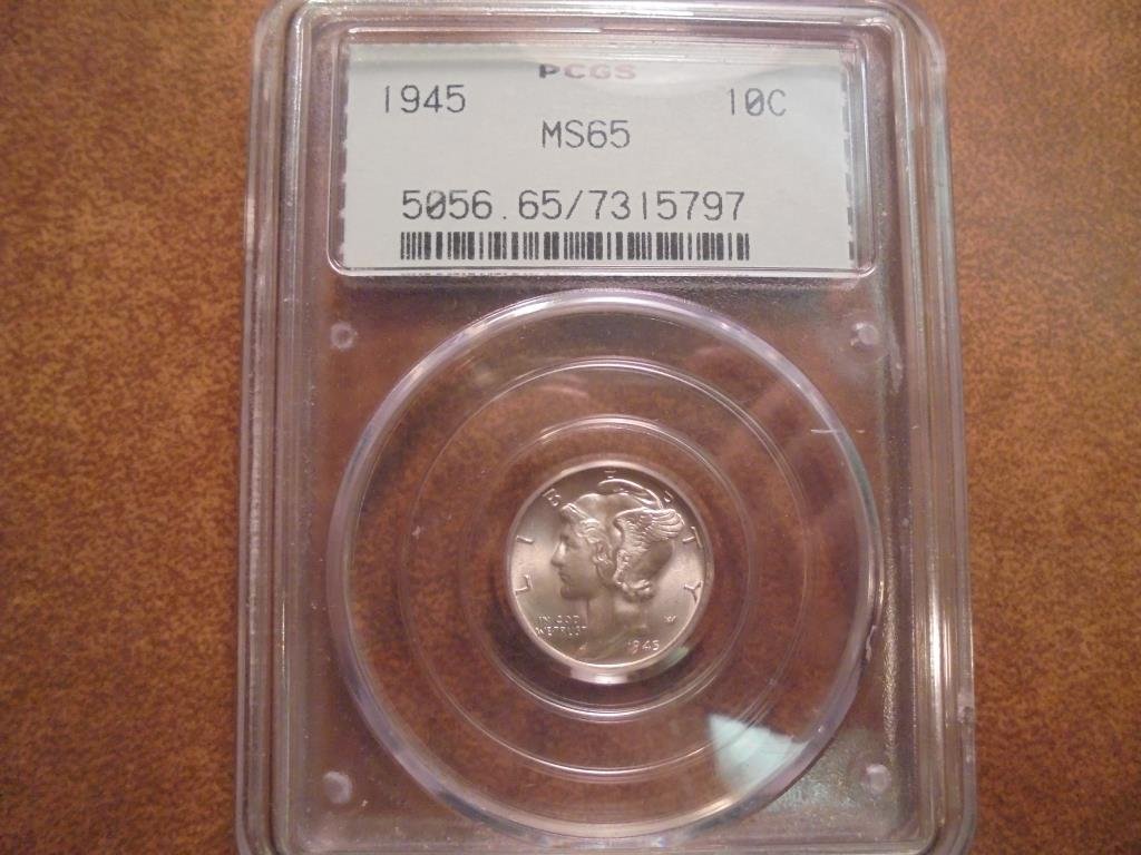 1945 MERCURY DIME PCGS MS65 (1 of 2)