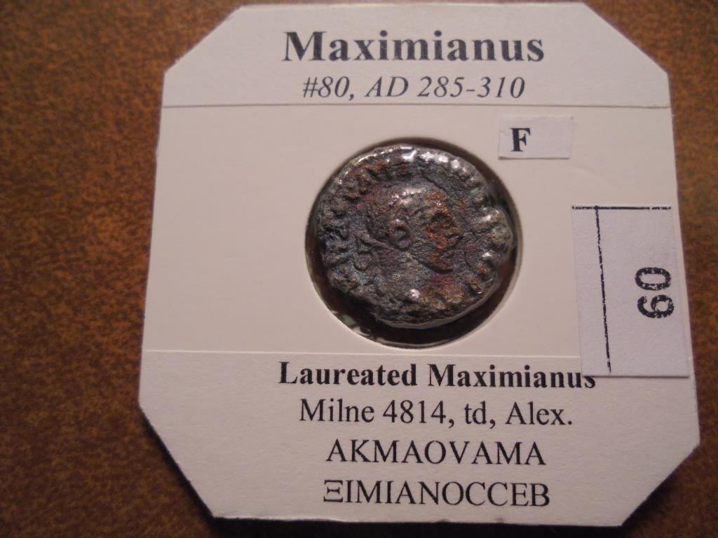 285-310 A.D. MAXIMIANUS ANCIENT COIN (FINE) (1 of 2)