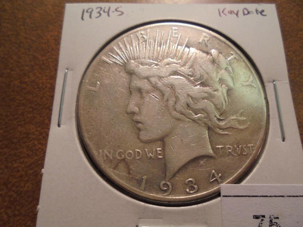 1934-S PEACE SILVER DOLLAR KEY DATE (1 of 2)