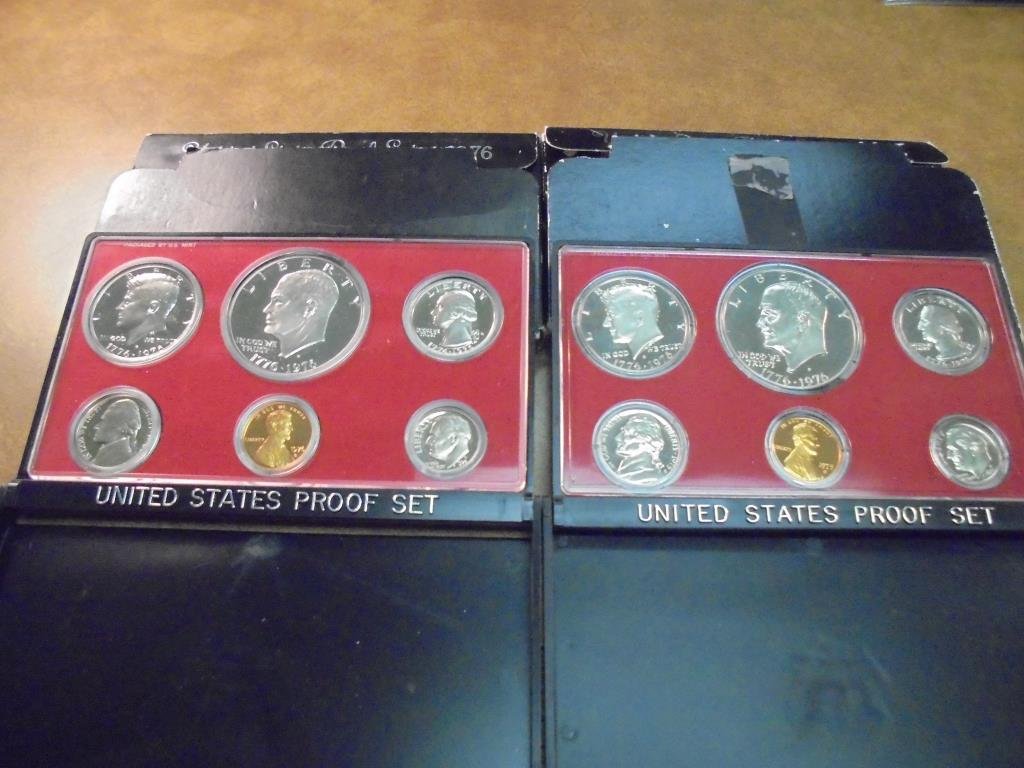 1975 & 1976 US PROOF SETS (WITH BOXES) (1 of 2)