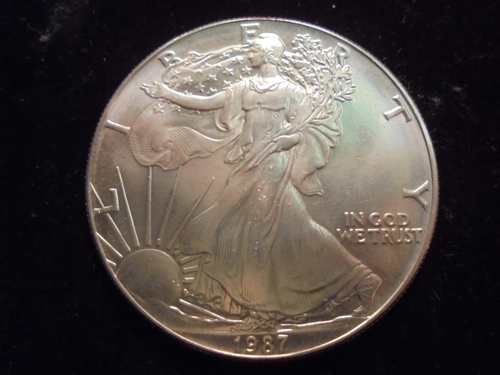1987 AMERICAN SILVER EAGLE UNC (1 of 2)