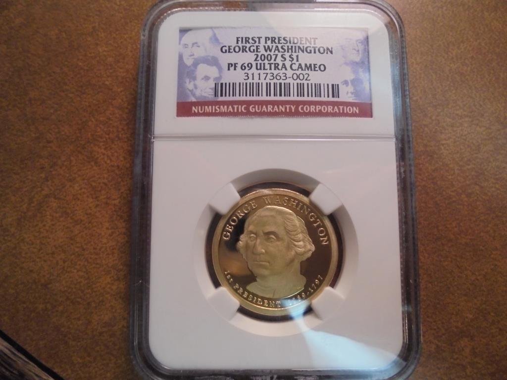 2007-S WASHINGTON DOLLAR NGC PF69 ULTRA CAMEO (1 of 2)