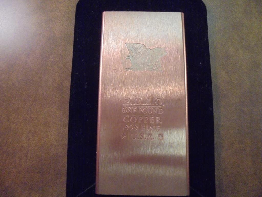 1 POUND .999 FINE COPPER INGOT 2010 EAGLE (1 of 1)