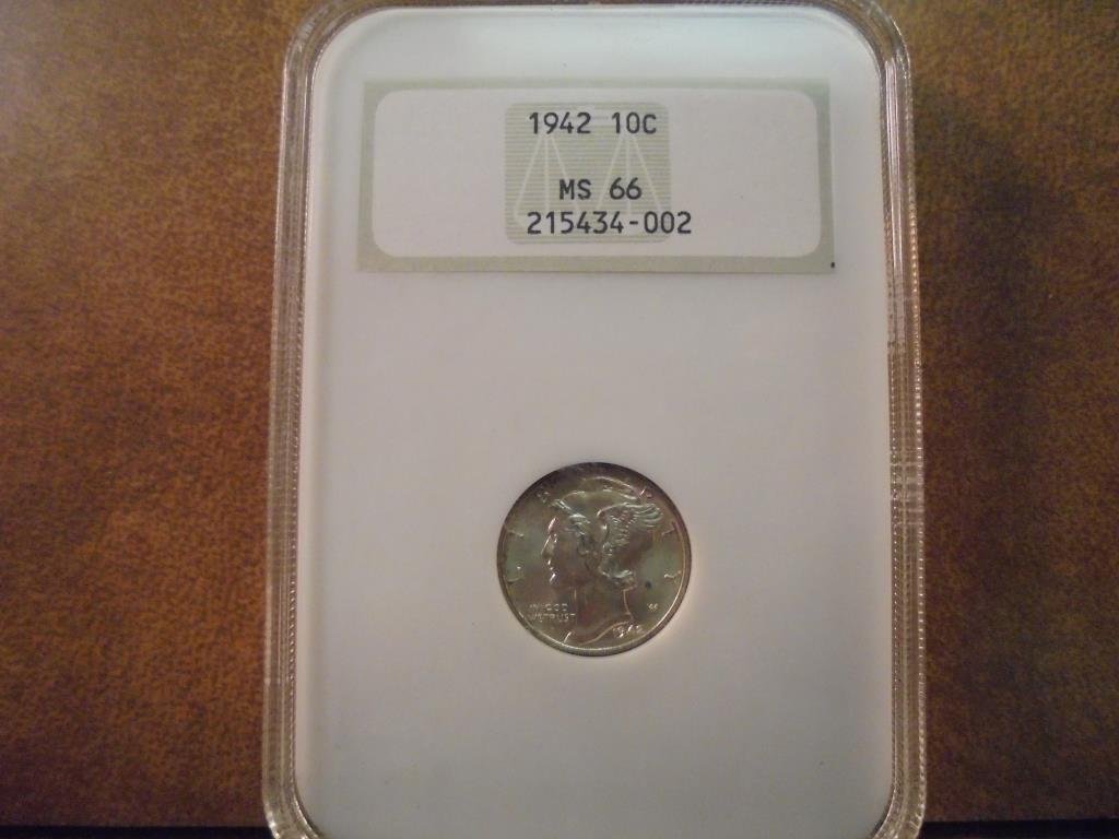 1942 MERCURY DIME NGC MS66 (1 of 2)