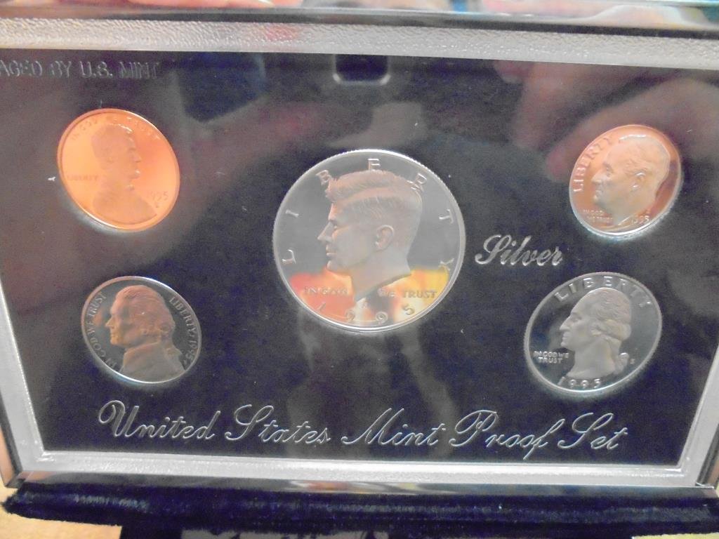 1995 US SILVER PREMIER PROOF SET (WITH BOX) (1 of 2)