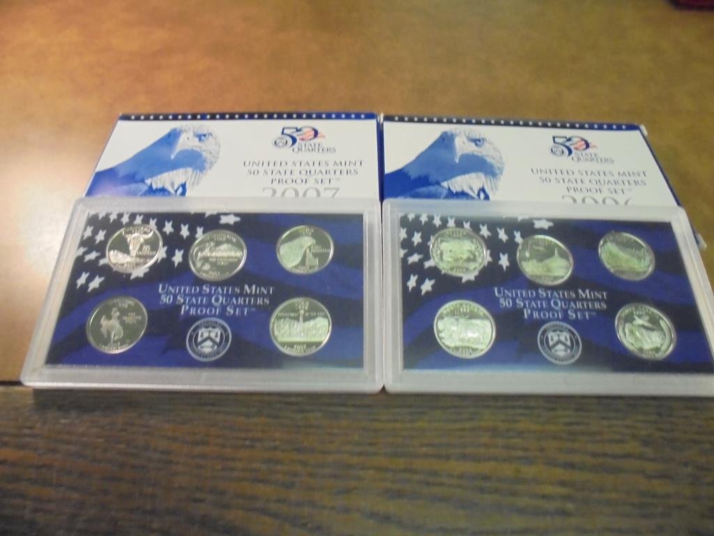 2006 & 2007 US 50 STATE QUARTERS PROOF SETS (1 of 2)