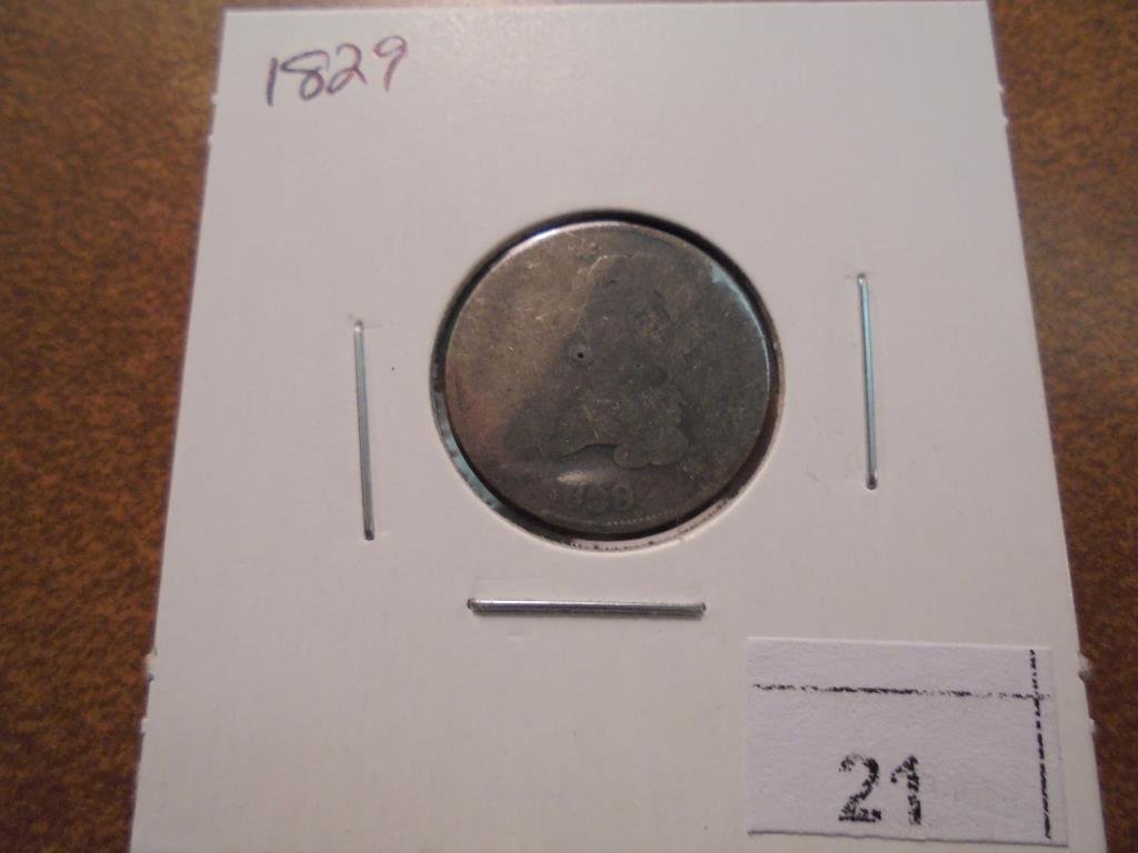 1829 CAPPED BUST DIME: You must call or email us with your credit card number directly