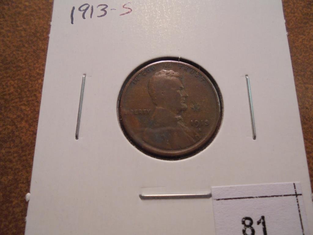 1913-S LINCOLN CENT (SEMI-KEY) (1 of 2)