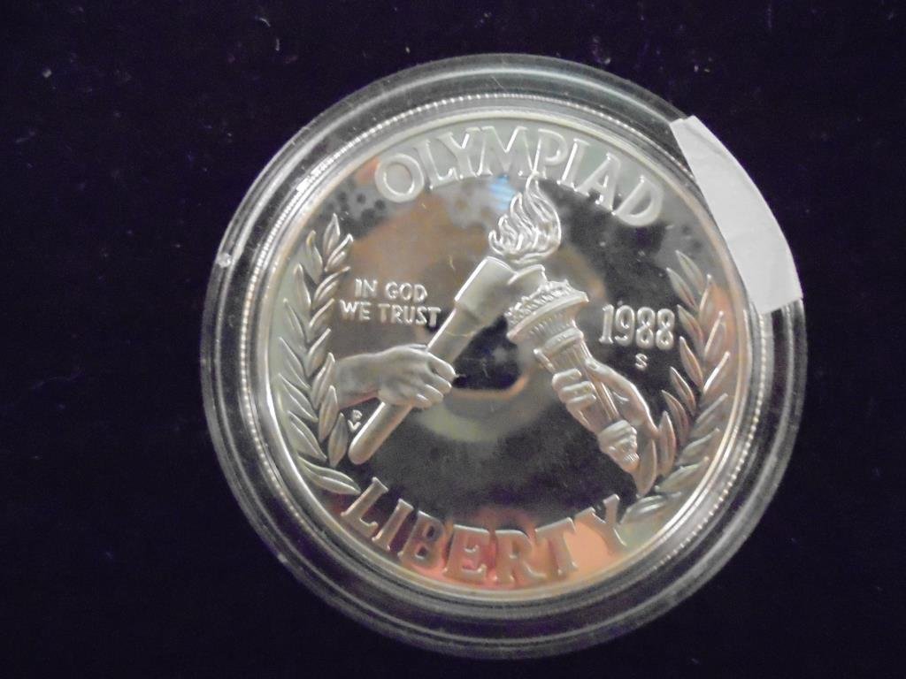 1988-S US OLYMPIC PROOF SILVER DOLLAR (1 of 2)
