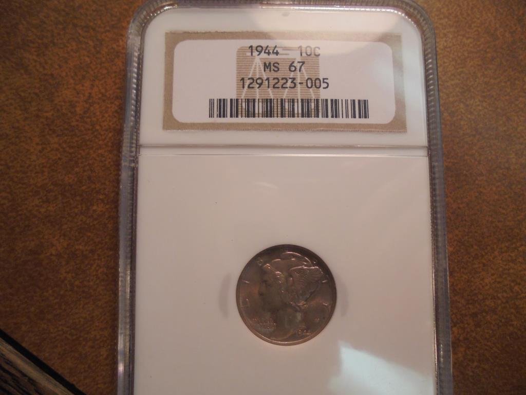 1944 MERCURY DIME NGC MS67 NICE TONING (1 of 2)