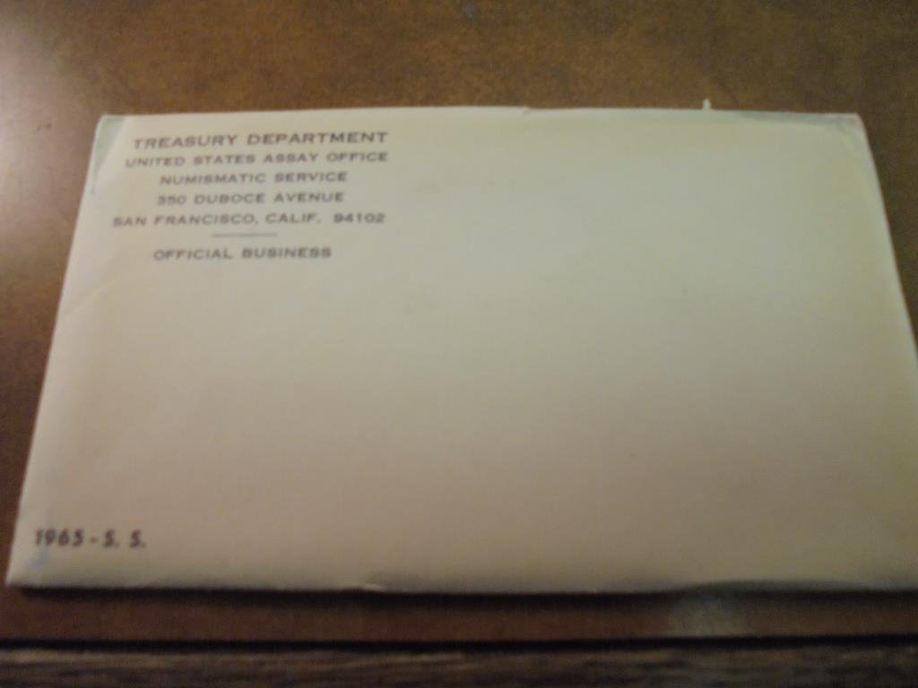1965 US SPECIAL MINT SET WITH ENVELOPE (1 of 2)