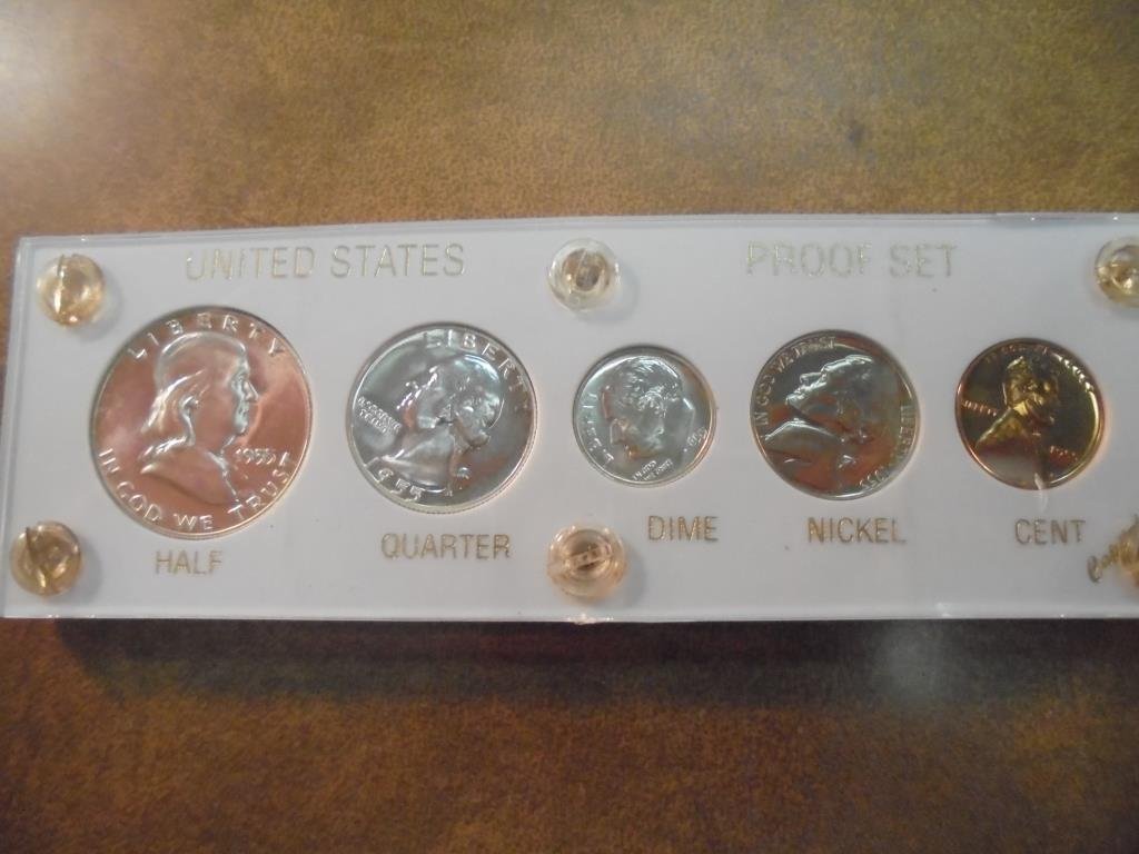 1955 US SILVER PROOF SET IN CAPITAL PLASTICS (1 of 2)