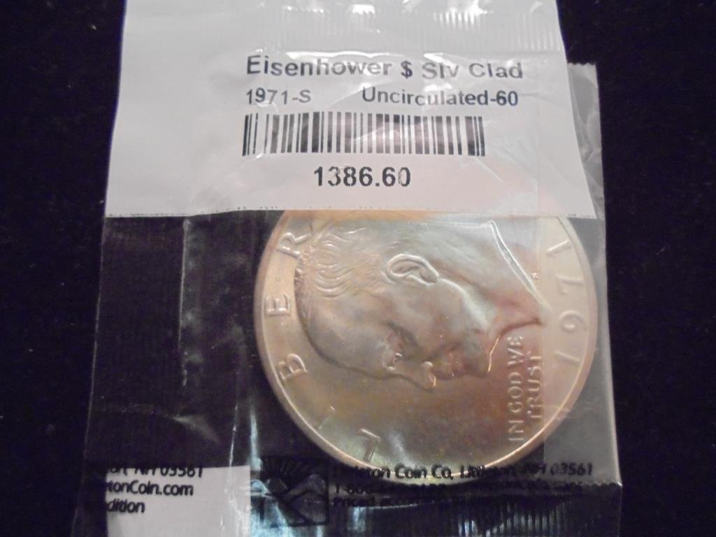 1971-S IKE SILVER DOLLAR UNC (1 of 2)