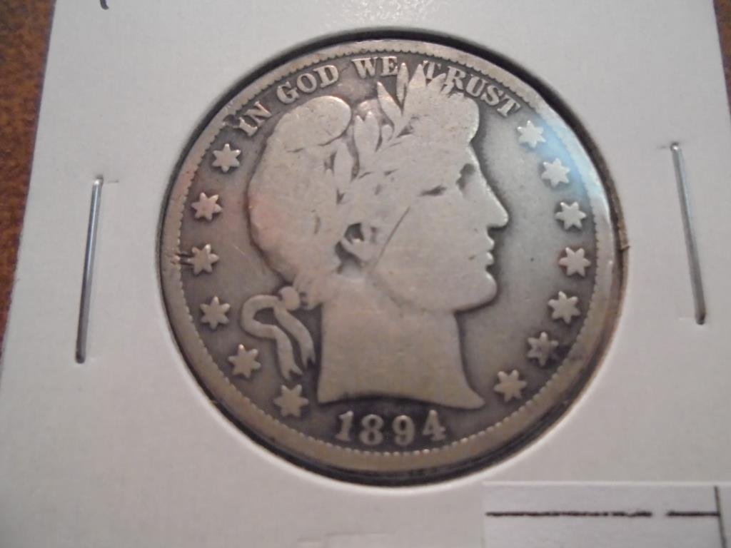 1894 BARBER HALF DOLLAR VERY GOOD (1 of 2)