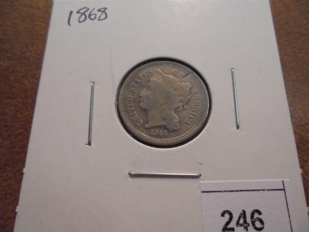 1868 THREE CENT PIECE (NICKEL) (1 of 2)