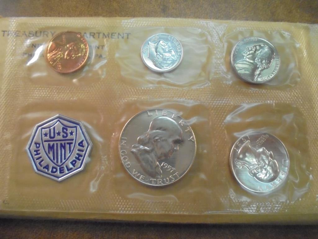 1957 US SILVER PROOF SET (WITH ENVELOPE) (1 of 2)