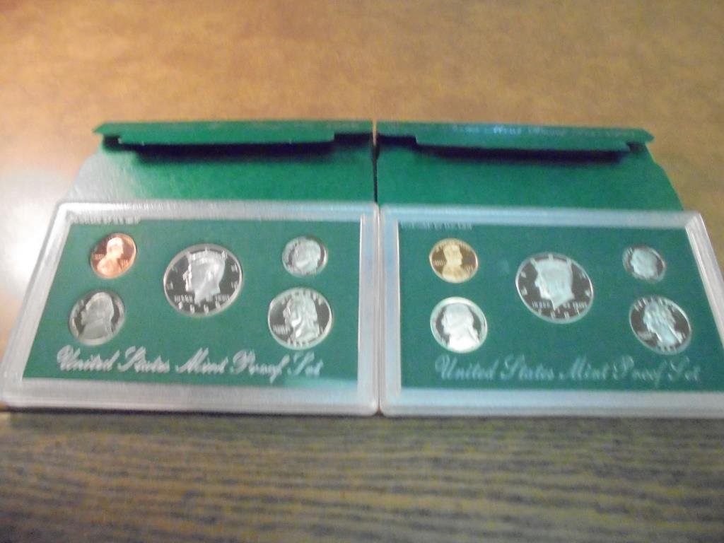 1997 & 1998 US PROOF SETS (WITH BOXES) (1 of 2)