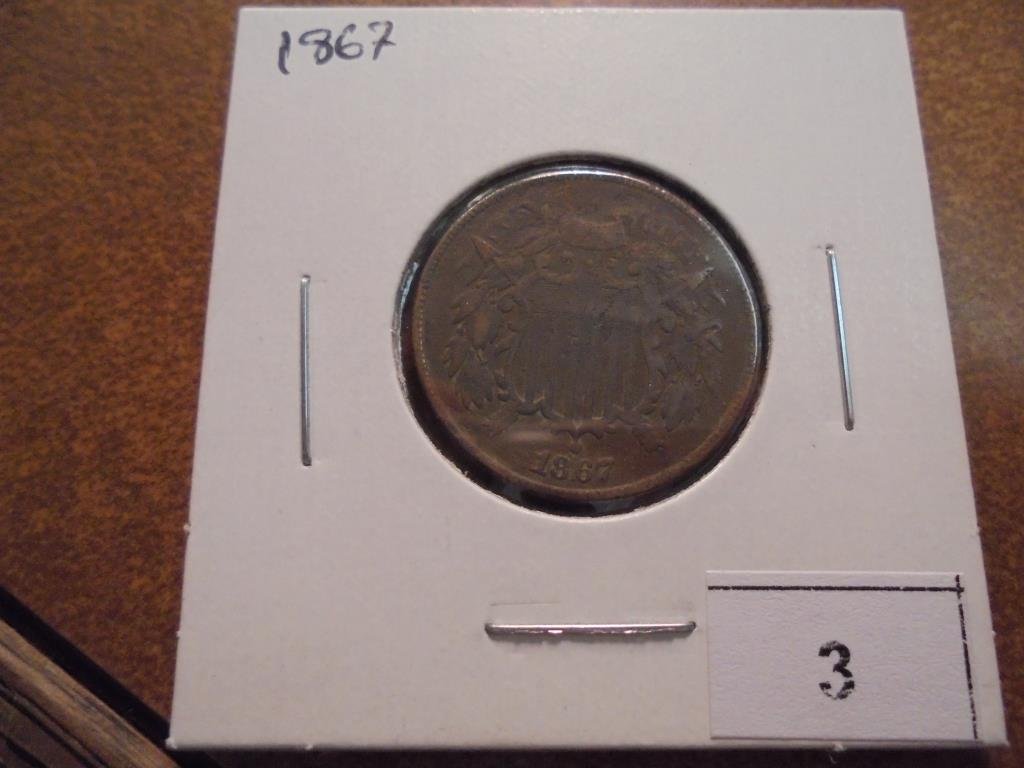 1867 US TWO CENT PIECE (1 of 2)