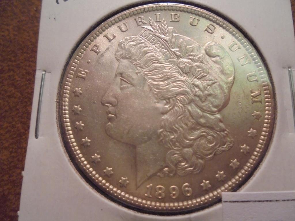 1896 MORGAN SILVER DOLLAR UNC (1 of 2)
