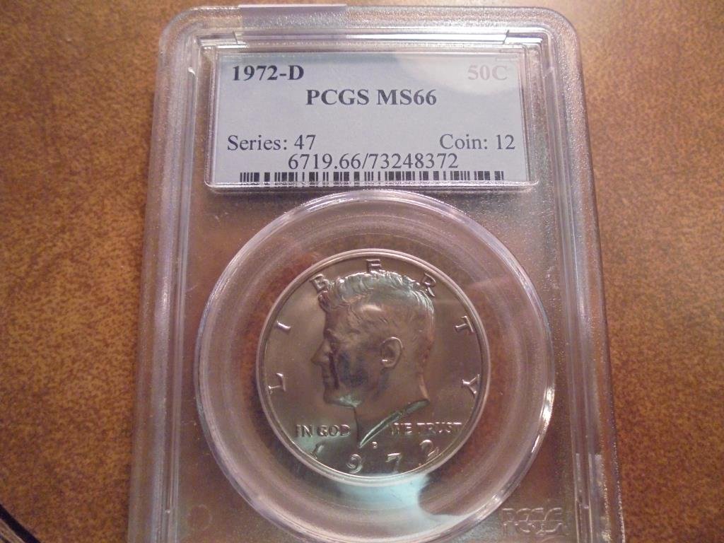 1972-D KENNEDY HALF DOLLAR PCGS MS66 (1 of 2)