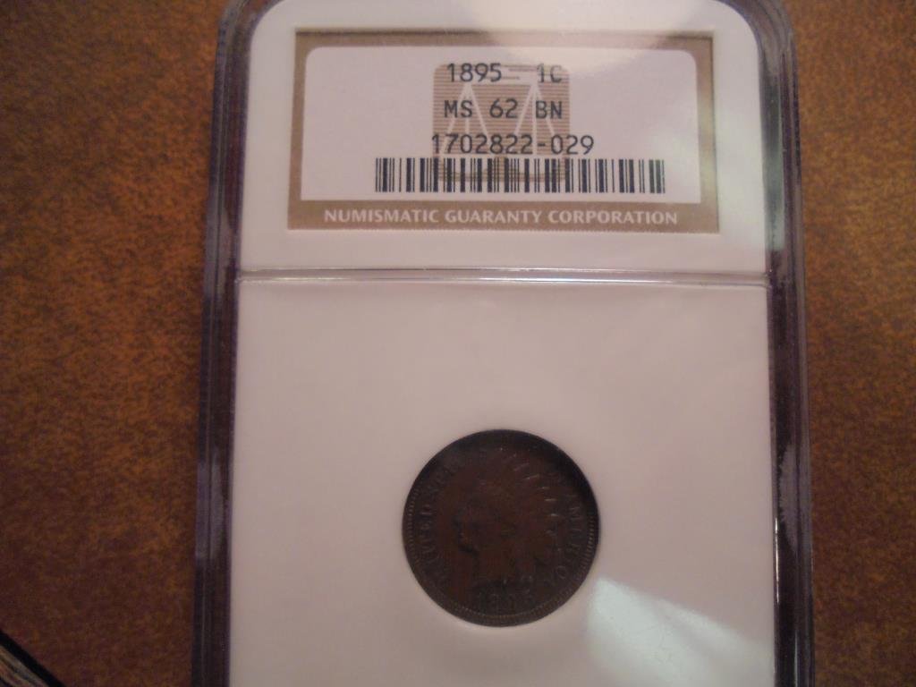 1895 INDIAN HEAD CENT NGC MS62BN (1 of 2)