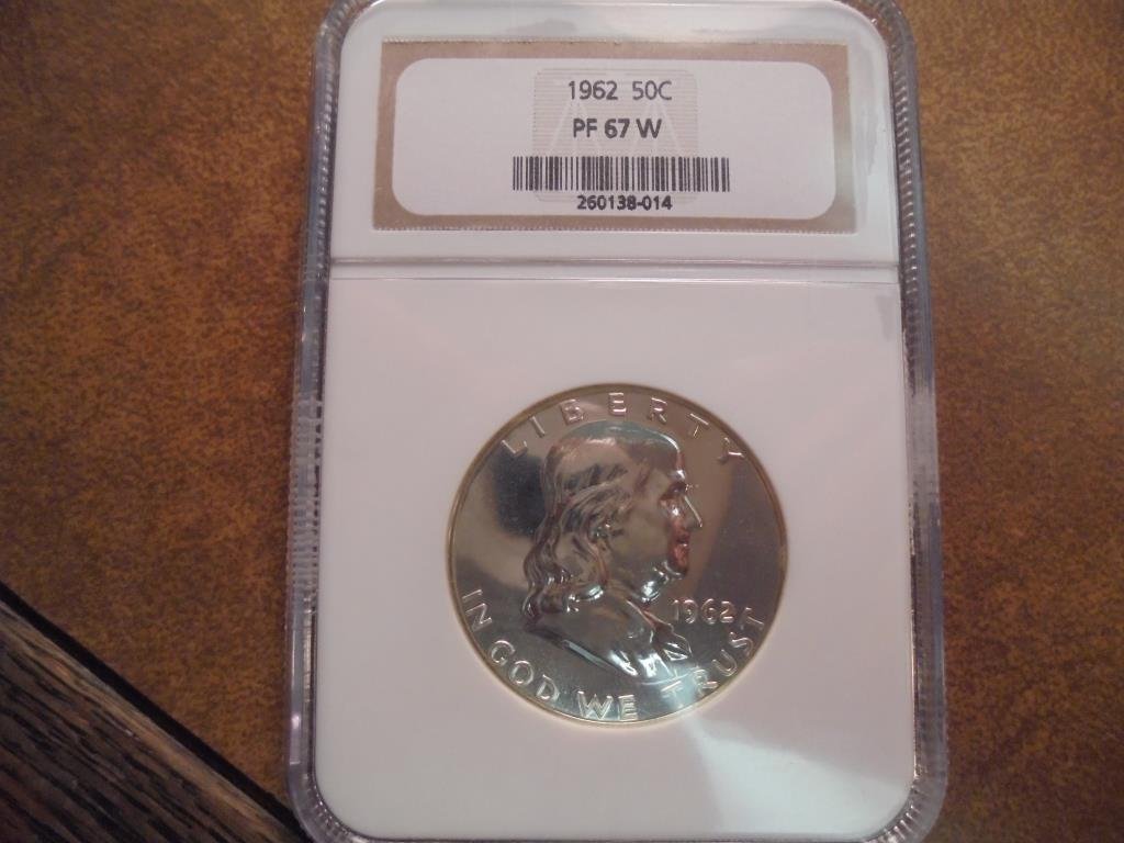 1962 FRANKLIN HALF DOLLAR NGC PF67W (1 of 2)
