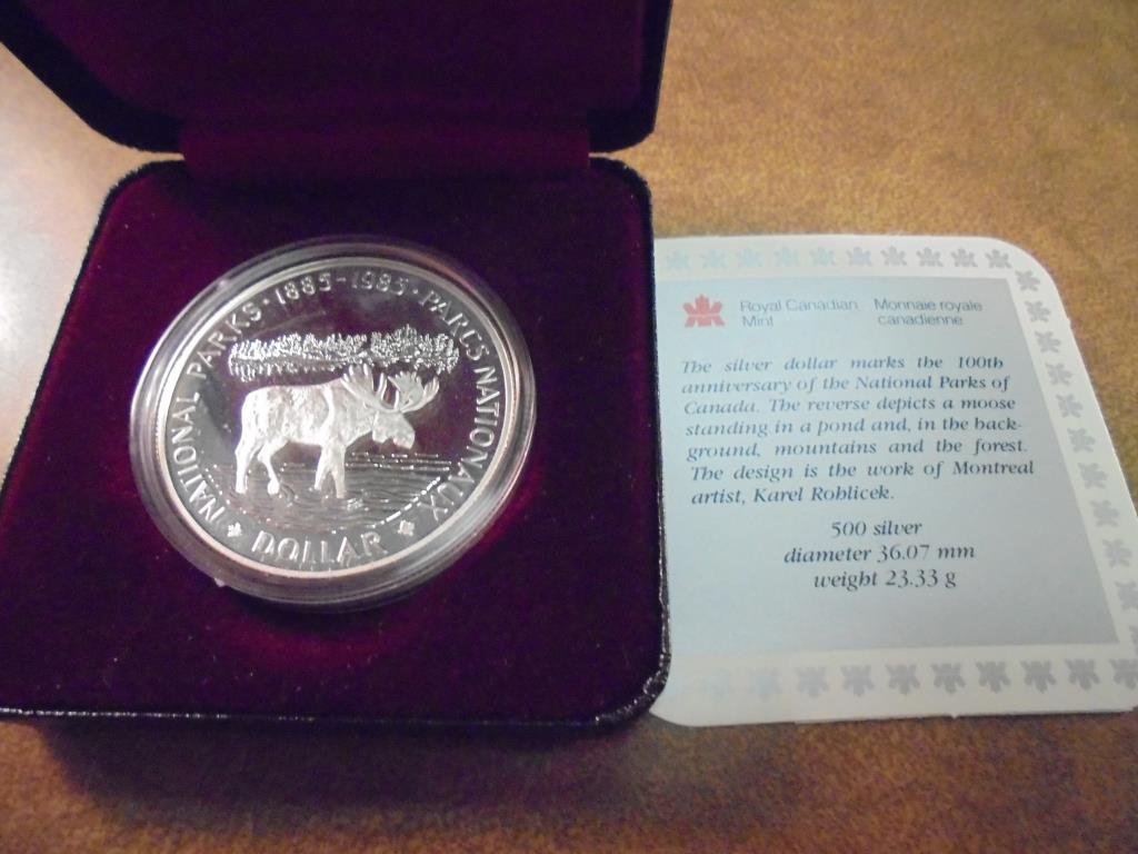 1985 CANADA N.P. PROOF SILVER DOLLAR .3750 OZ. ASW (1 of 2)