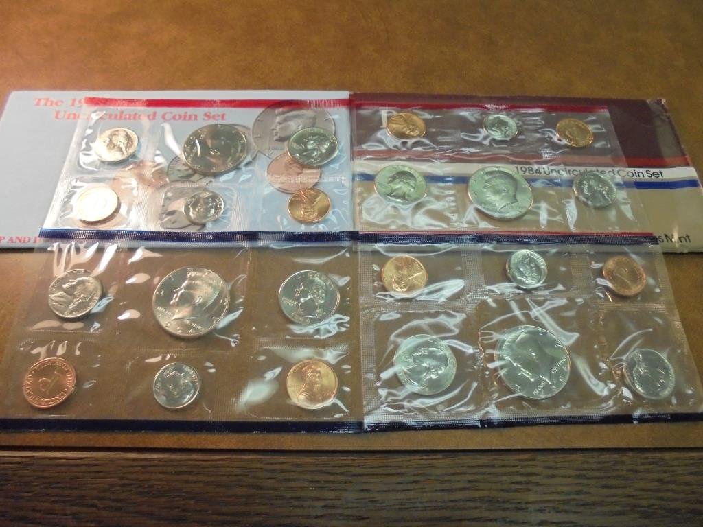 1984 & 1994 US MINT SETS P/D (WITH ENVELOPES) (1 of 2)